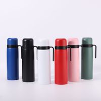 Ensemble de voyage en plein air, thermos isotherme en acier inoxydable de 1000 ml pour Yerba Mate avec poignée robuste