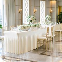 Nappe de Table Extensible en Spandex Blanc de 6 Pieds pour Vente en Gros, Couverture Ajustée Rectangulaire pour Tables Pliantes Standard de Mariage