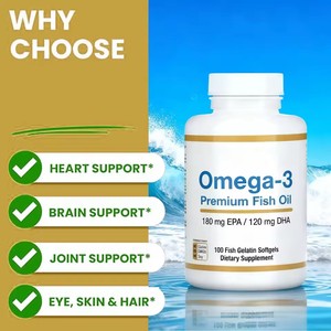Cápsulas Blandas de Aceite de Pescado Omega-3 Premium OEM ODM, 120 mg de DHA, 180 mg de EPA, Gelatina de Pescado, Sin OMG, Mejora la Inmunidad en Adultos - Product Image 3