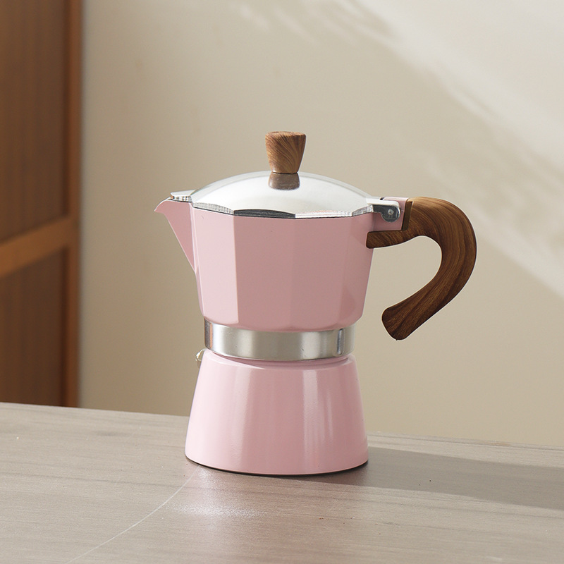 Single valve moka pot pink