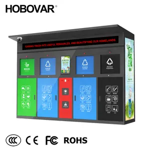 4 compartimentos ao ar livre impermeável metal anti-corrosão galvanizado Sheet Shell Waste Sorting Segregação Bin