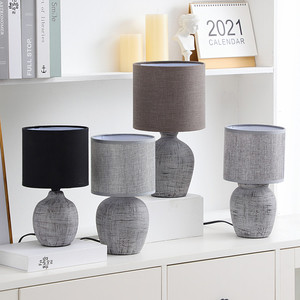 Lampe de table contemporain moderne en céramique grise, 1 pièce, lampe de chevet, pour bureau, hôtel, plage, <span class=keywords><strong>maison</strong></span> - Product Image 3