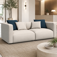 Canapé modulaire incurvé en tissu pour bureaux commerciaux, vente en gros, mobilier FF&E pour hall d'hôtel, villa, projets de réaménagement en gros