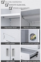 Armoire de rangement en métal avec deux tiroirs, facile à assembler et à démonter, résistante à la rouille et à l'usure