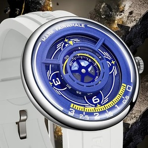 Mark Fairwhale 5990 New Design <strong>Watch</strong> Trend <strong>Earth</strong> Silicone Strap Men <strong>Watch</strong> Young Luminous Waterproof Quartz <strong>Watches</strong> for Men Reloj