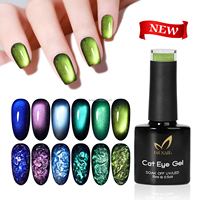 DZ NOUVEAU Gel UV/LED magnétique effet œil de chat Aurora sans HEMA ni TPO, à retirer par trempage, pour salons de manucure ou vente en ligne