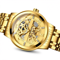Montre mécanique automatique de luxe pour homme, style squelette, bracelet en acier inoxydable, lumineuse, prix de gros, fabrication OEM/ODM pour usine de bijoux