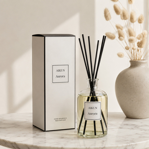 Aikun 1000ml 3 Day Sample 7 Day Ship Custom Lasting Scent Clear Round Glass Sticker <b>Reed</b> <b>Diffuser</b> Box Set for Ecommerce Home - Product Image 1