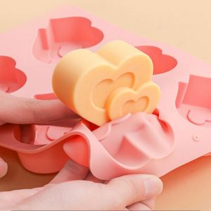 Molde de silicona Tangchu de doble corazón para hornear, apto para horno, herramientas de repostería DIY, para pudín, postres y chocolate, venta individual transfronteriza - Product Image 2