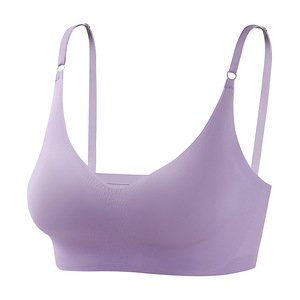 Sujetador Deportivo Cómodo y Sexy para Mujer, Ropa Interior de Nailon sin Costuras con Tirantes Fruncidos y Diseño Transpirable, sin Varillas - Product Image 6