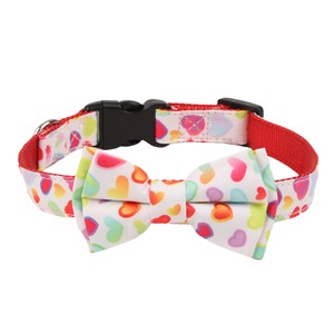 Colliers pour chats à motif de cœurs mignons avec nœud papillon, boucle réglable, pour petits chats, style tendance pour la Saint-Valentin, toutes saisons - Product Image 3