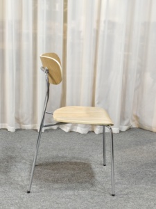 Chaises de salle à manger modernes de luxe avec pieds en fer et dossier en <span class=keywords><strong>bois</strong></span> courbé, vente directe d'usine, pour la maison, le bureau, l'extérieur et l'intérieur - Product Image 4