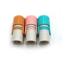 Bolígrafos personalizados de sello de goma ajustable, autotinta, sello para niños, redondos, en blanco, autotinta