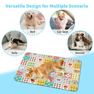 Alfombra de Seda de Hielo para Mascotas, Rectangular, Refrescante, para Perros, 45x60cm, 50x70cm, 65x90cm, 85x120cm, con Diseño de Dibujos Animados, para Verano - Product Image 3