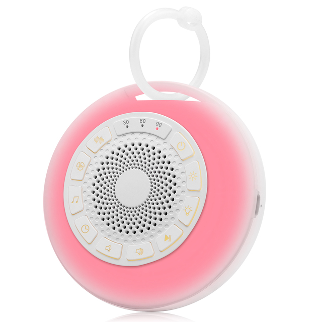 2022 New Portable Rechargeable Mini White Noise Baby Sleep Sound Machine Colorful Lamps Rechargeable Clip