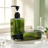 Flacon pompe carré plat de 100/200/280 ml pour lotion, shampoing, gel douche, nettoyant visage ou crème corporelle