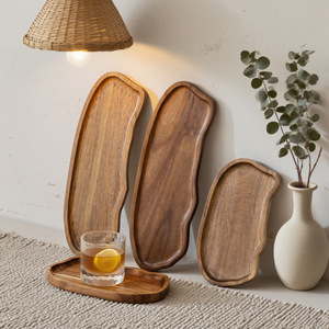 Acacia Wood Cloud <b>Tray</b> Handmade Serving <b>Tray</b> For <b>Tea</b> Coffee Dessert Small Size - Product Image 1