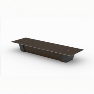 Mesa de <span class=keywords><strong>Conferencia</strong></span> Rectangular Moderna de Madera Resistente a los Arañazos con Acabado Mate, Tablero Grueso con Cableado Integrado - Product Image 1