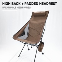 Chaise de camping pliante portable en alliage d'aluminium 7075 ultra-légère, chaise lune, chaise haute, chaise de pêche, chaise de plage, chaise de pique-nique