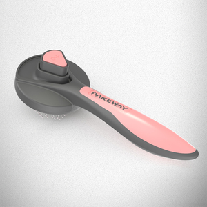 PAKEWAY T9セルフスリッカーペット花婿ブラシコーム犬ブラシキャットコーム、セルフクリーンボタン付き、チップにマッサージビーズ付き - Product Image 5