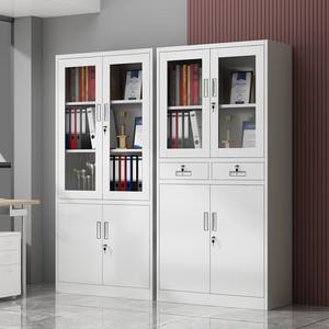 4 türen freistehender Archierenschrank Schrank Aufbewahrungsschrank Stalinite Schaukasten Verschluss Datei-Organisator für Büro Vorratskammer Garage - Product Image 3