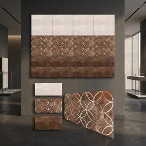 Azulejos de cerámica esmaltada resistente al calor de 300x600mm 30x60cm 12x24 Azulejos de pared digitales Primera opción Azulejos de pared de porcelana brillante - Product Image 3