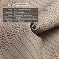 Tissu en cuir PU gaufré 3D effet crocodile de luxe pour ameublement, revêtement de canapé, sacs à main et décoration murale haut de gamme