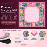Tapis de mahjong Art déco moderne - Surface silencieuse et anti-bruit |   Nappe de luxe imperméable pour jeux de casino et poker