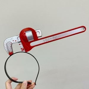 Bandeaux Cosplay Prop pour <span class=keywords><strong>Halloween</strong></span>, accessoire de simulation plastique, <span class=keywords><strong>couteau</strong></span> de cuisine percé, baril d'aiguille - Product Image 4