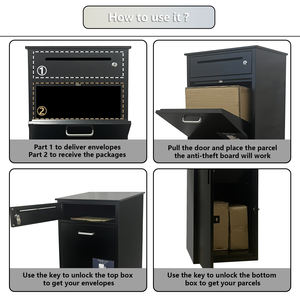 다중 수납공간 야외 소포 배달함 대용량 우편함 - Product Image 3
