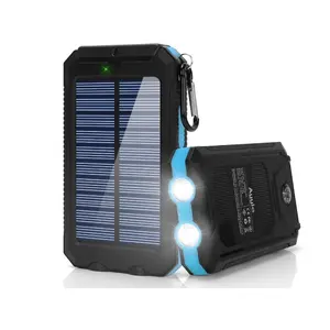 Buon prezzo portatile banca di energia solare doppio telefono USB caricatore del computer portatile 10000mAh caricatore solare impermeabile banca di energia solare