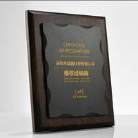 Trophée en marbre écologique, plaque de récompense en bois personnalisée avec métal plaqué noir, médaillon en bois pour le Nigéria