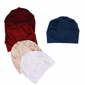 Gorro de Césped Plegable Transpirable de Algodón Mercerizado de Alta Calidad para Mujer, Diseño Sólido, Gorra Base de Alta Elasticidad para Uso Diario en Todas las Estaciones - Product Image 3