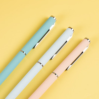 Ensemble de stylos à bille en aluminium de couleur avec logo personnalisé de luxe stylo à graver en métal pastel avec clip pour cadeaux promotionnels