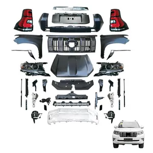 Kit de peças de carro para Prado 120, kit de carroceria de conversão de para-choques dianteiro, acessível para atualização de carroceria 2018-2023