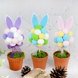 Décoration de Noël Polytype à succès : Oreilles de Lapin de Pâques, Boule de Poils, Petite Décoration de <span class=keywords><strong>Pot</strong></span> de Fleurs, Ornement de Plateau - Product Image 2