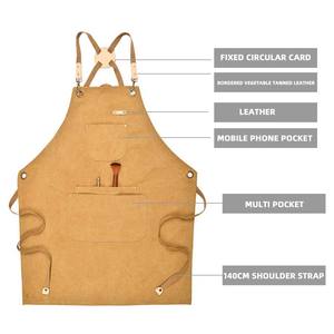 Tablier en toile épaisse pour hommes pour le travail pour boulangerie <span class=keywords><strong>café</strong></span>-restaurant horticulture menuiserie emplois de restaurant - Product Image 2