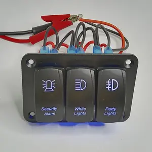 Interruptor de neblina LED para carro, combinação de painel de interruptor de luz dupla para ônibus e iate, modificação do carro
