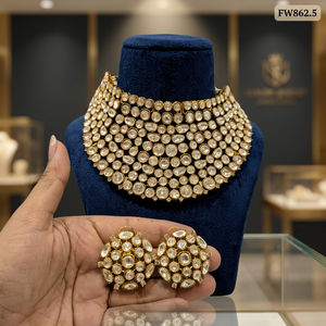 Parure de bijoux en laiton doré plaqué or Kundan Meena, perles multicolores, pour mariée, usage quotidien, collier, boucles d'oreilles, pour femme, mariage, fête - Product Image 2