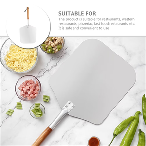 Accesorios <span class=keywords><strong>de</strong></span> Cocina, Pala para Pizza Deslizante <span class=keywords><strong>de</strong></span> Aluminio <span class=keywords><strong>de</strong></span> 12 Pulgadas con Mango <span class=keywords><strong>de</strong></span> Madera Desmontable para Hornear Masa - Product Image 4
