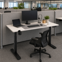 Cadre de bureau réglable en hauteur avec double moteur, base de bureau électrique réglable en hauteur pour le bureau