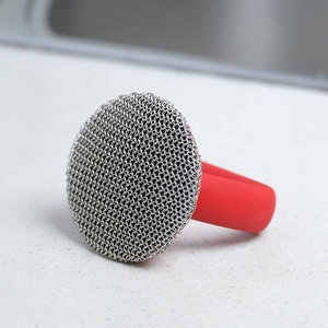 316 Stainless Steel <strong>Cast</strong> <strong>Iron</strong> Cleaner <strong>Brush</strong> Chain Mail Scrubber for <strong>Cast</strong> <strong>Iron</strong> Pot - Product Image 2