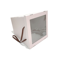 Vente en Gros Sac de Luxe pour Bouquet Emballage Boîte Cadeau de Bouquet Trapézoïdale Sac Cadeau de Fleurs Exquis avec Couvercle à Fenêtre