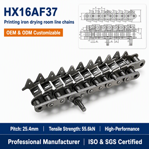 Cadenas <span class=keywords><strong>de</strong></span> línea para sala <span class=keywords><strong>de</strong></span> secado <span class=keywords><strong>de</strong></span> <span class=keywords><strong>hierro</strong></span> <span class=keywords><strong>de</strong></span> impresión HX16AF37 <span class=keywords><strong>de</strong></span> acero aleado termomecánicamente estable para reducción <span class=keywords><strong>de</strong></span> residuos en la línea <span class=keywords><strong>de</strong></span> costura lateral - Product Image 1
