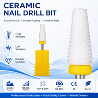 Yaqin – Kit de fraises à ongles en céramique de haute qualité, forme conique, pour machine à manucure sans balais