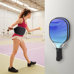 Support mural acrylique Pickle Paddle Rack Stand 2 Paddle Display Holder Badminton Paddle Rack pour <span class=keywords><strong>deux</strong></span> Pickleball Raquette de tennis de table - Product Image 6