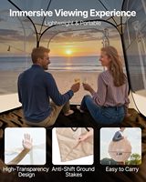 Tente de sport Pop Sports en PVC transparent, imperméable, dôme igloo pour jardin, tente de camping pour 3-4 personnes, ouverture automatique rapide