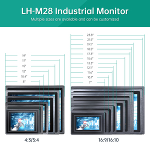 Iot/HMI 15.6 inch 16:9 IP65 không thấm nước không cảm ứng/điện trở/cảm ứng điện dung màn hình Màn hình công nghiệp với 1080P HD-MI/VGA đầu vào - Product Image 2