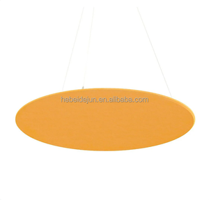 AORONG Hauteur de suspension en fil métallique en option Panneau de plafond circulaire moderne en feutre PET insonorisant - Product Image 4