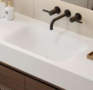 Mueble de Baño <span class=keywords><strong>Retro</strong></span> con <span class=keywords><strong>Lavabo</strong></span> Integrado, Combinación de Mueble de Baño con <span class=keywords><strong>Lavabo</strong></span> de Piedra - Product Image 1